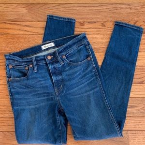 Madewell 9” high rise skinny jeans size 28